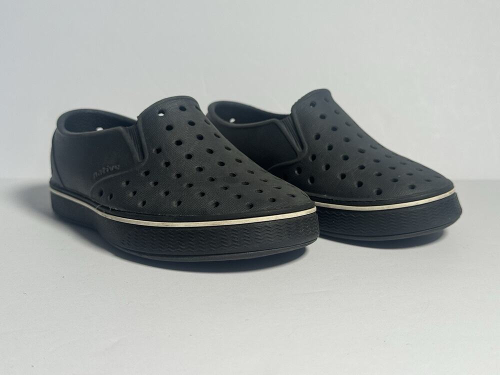 Native Jefferson Black Slip On Water Shoes Toddler Kids Size C8 Excellent